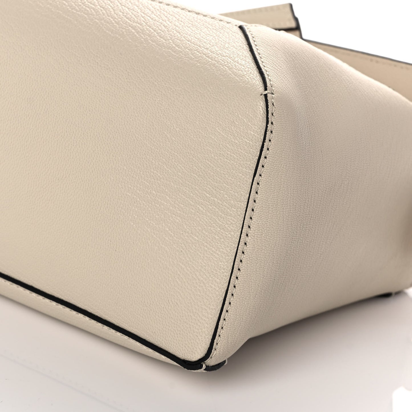 Goatskin Small Puzzle Edge Bag Angora