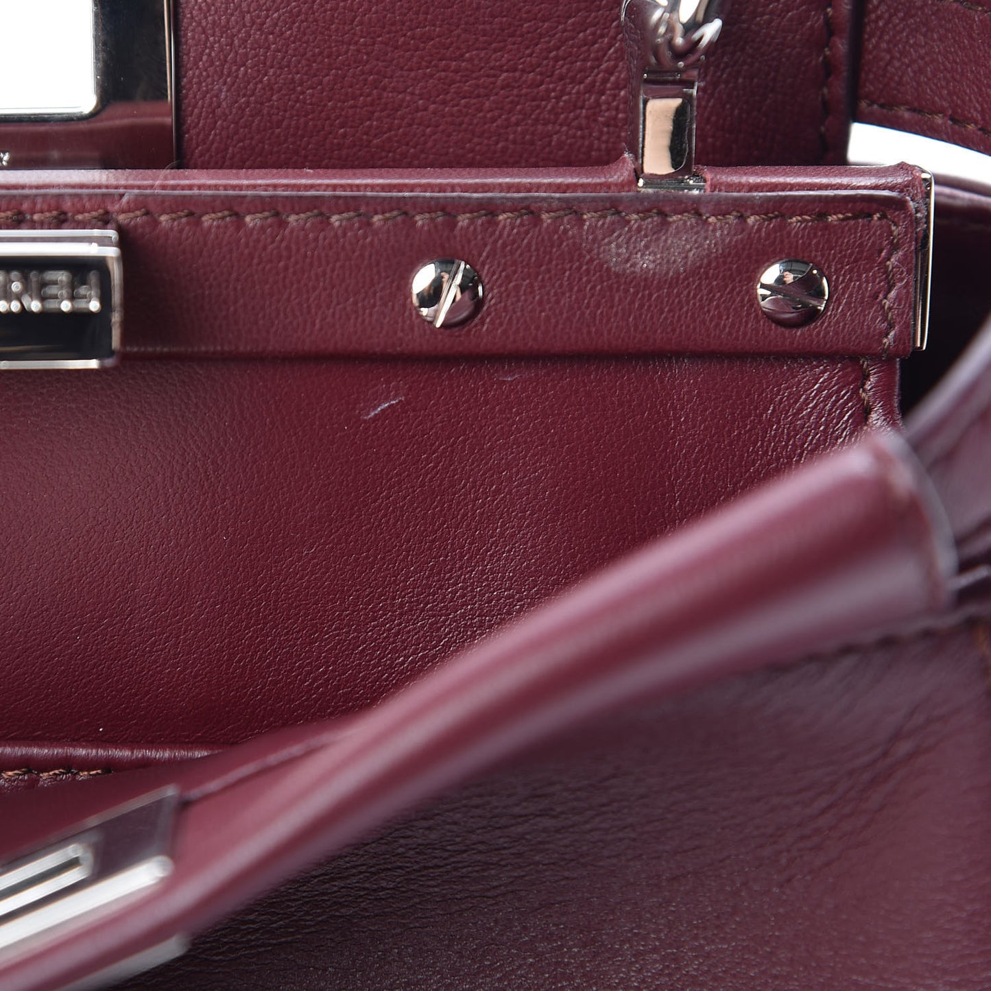Nappa Mini Peekaboo Iconic Satchel Bordeaux