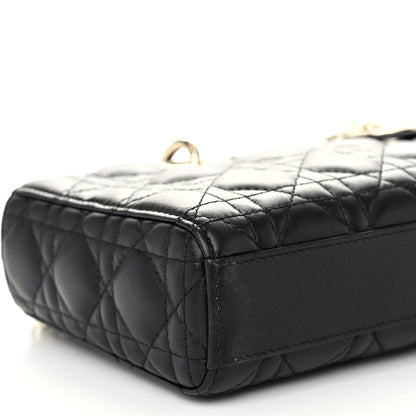 Christian Dior Lambskin Cannage Medium Lady D-Joy Black 9 of 10