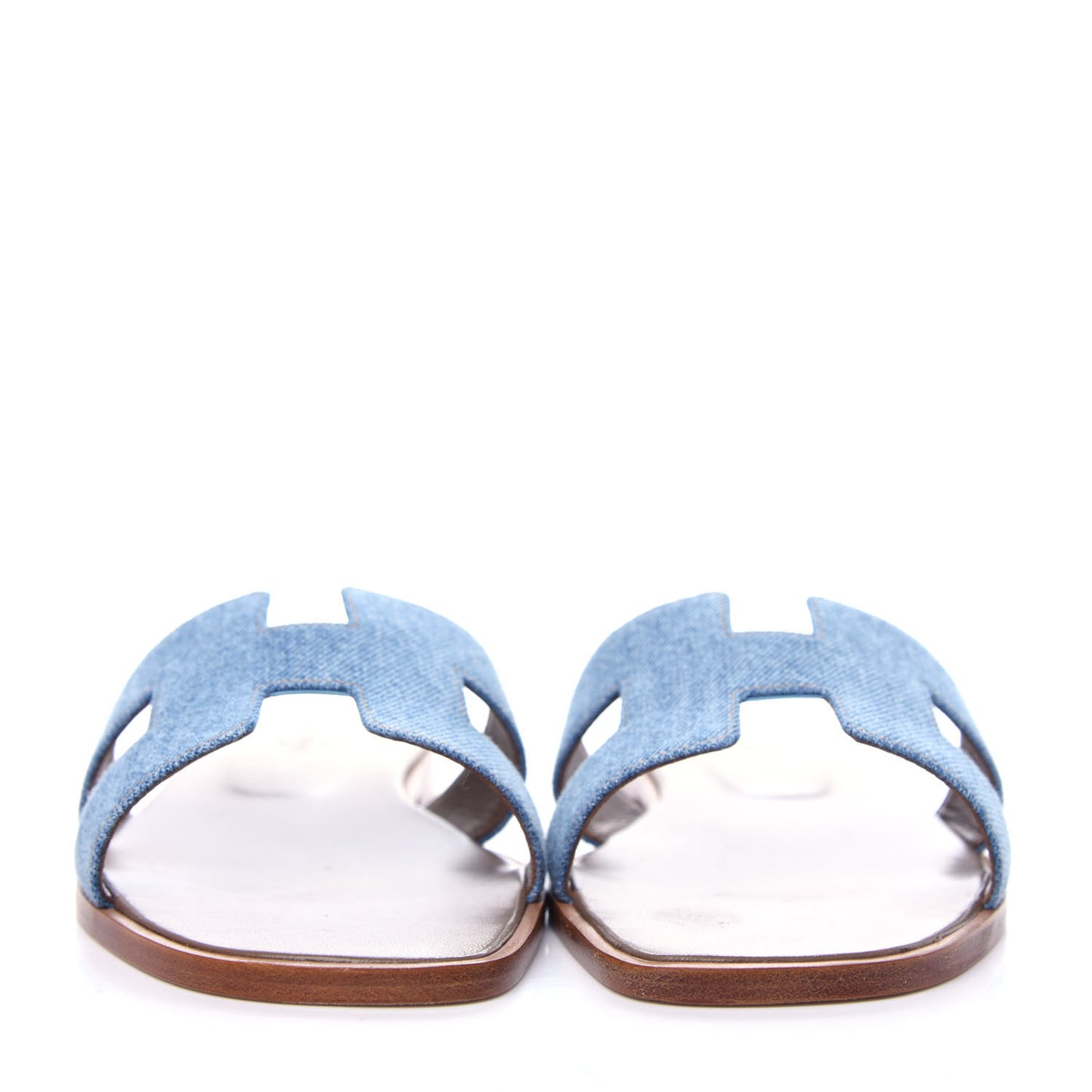 Denim Canvas Oran Sandals 39 Bleu Clair