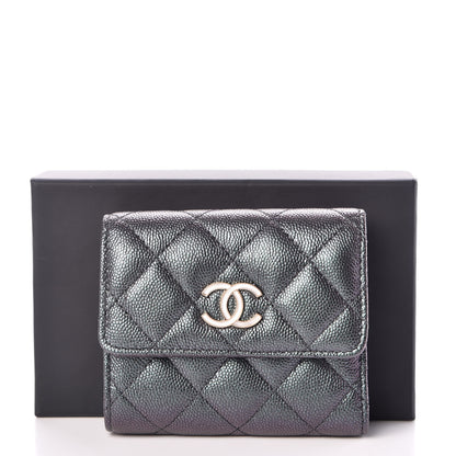 Chanel Iridescent Caviar Quilted Wallet Black 9 of 9