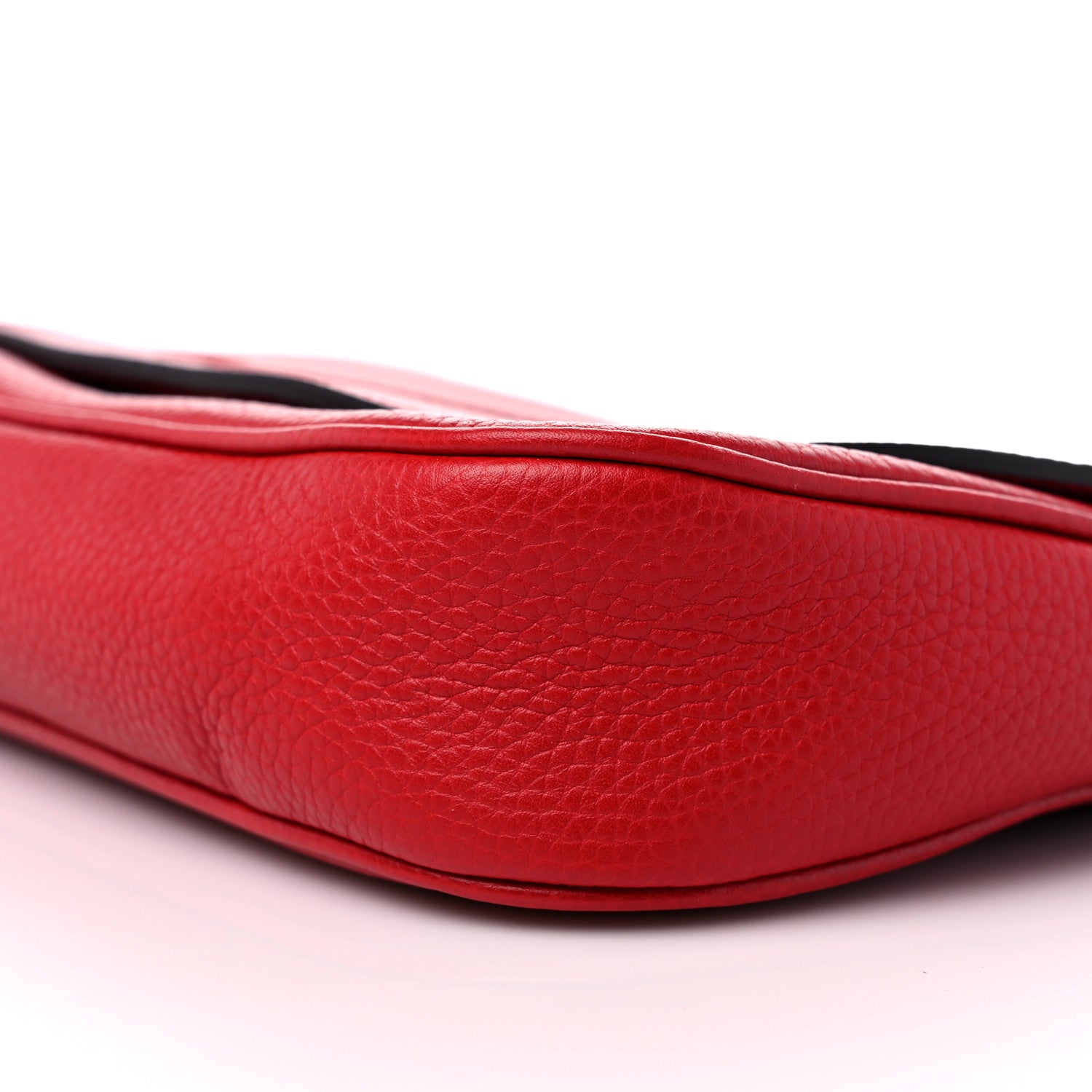 Gucci Pebbled Calfskin Medium Soho Flap Crossbody Vibrant Red 8 of 8