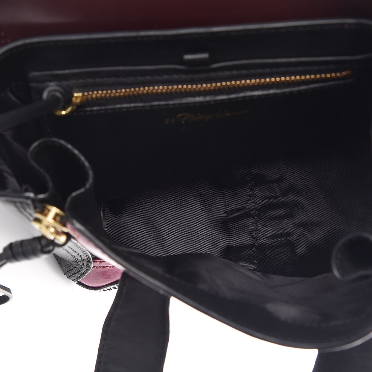 3.1 Phillip Lim 3.1 Smooth Calfskin Tri-Color Mini Pashli Satchel Oxblood 6 of 10