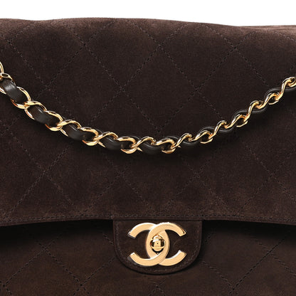 Chanel Suede Calfskin Small Souplissimo Maxi Flap Dark Brown 7 of 10