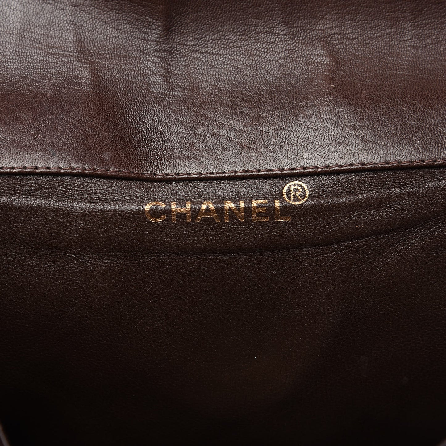 Lambskin Quilted Backpack Brown