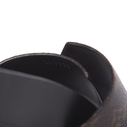 Louis Vuitton Calfskin Monogram Bom Dia Flat Mule 41 Black White 7 of 9