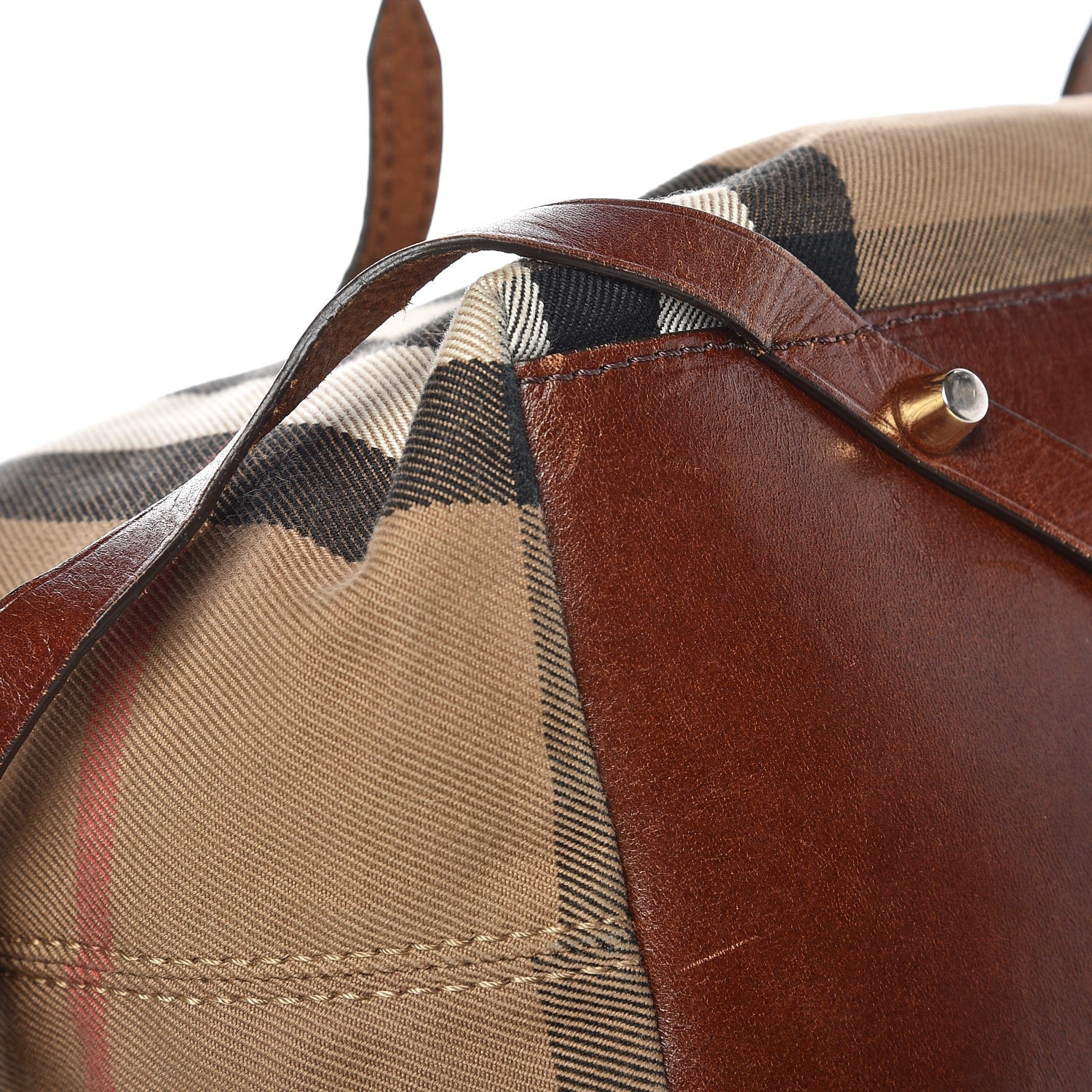 Burberry House Check Bridle Calfskin Small Salisbury Tote Tan 11 of 16