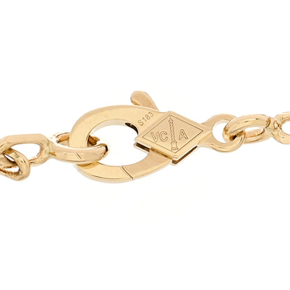 Van Cleef & Arpels 18K Yellow Gold Mother of Pearl 5 Motifs Vintage Alhambra Bracelet 3 of 5