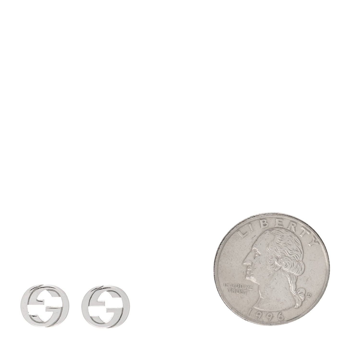 Sterling Silver Interlocking GG Stud Earrings