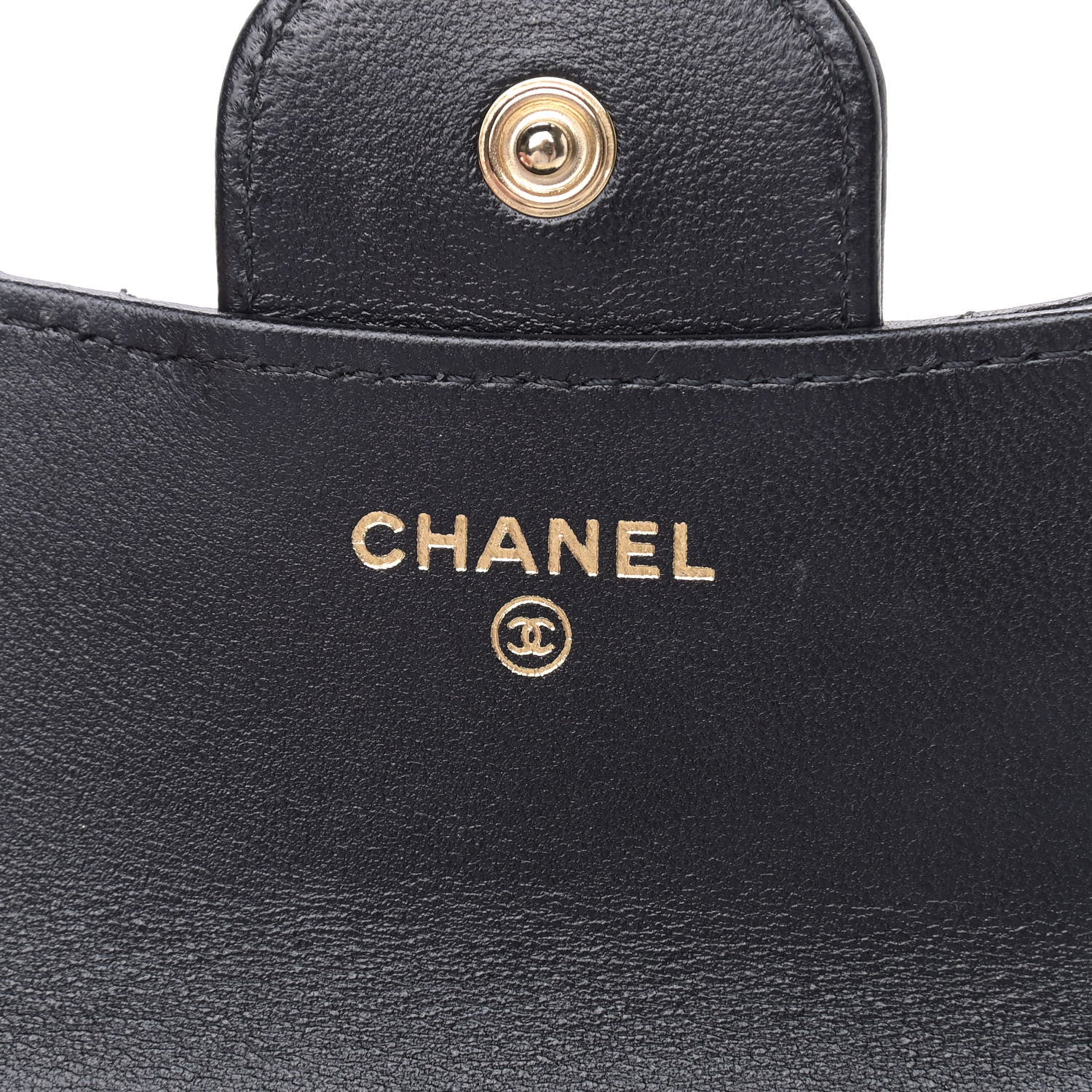 Chanel Lambskin Quilted Top Handle Flap Coin Purse With Chain Black 5 of 10