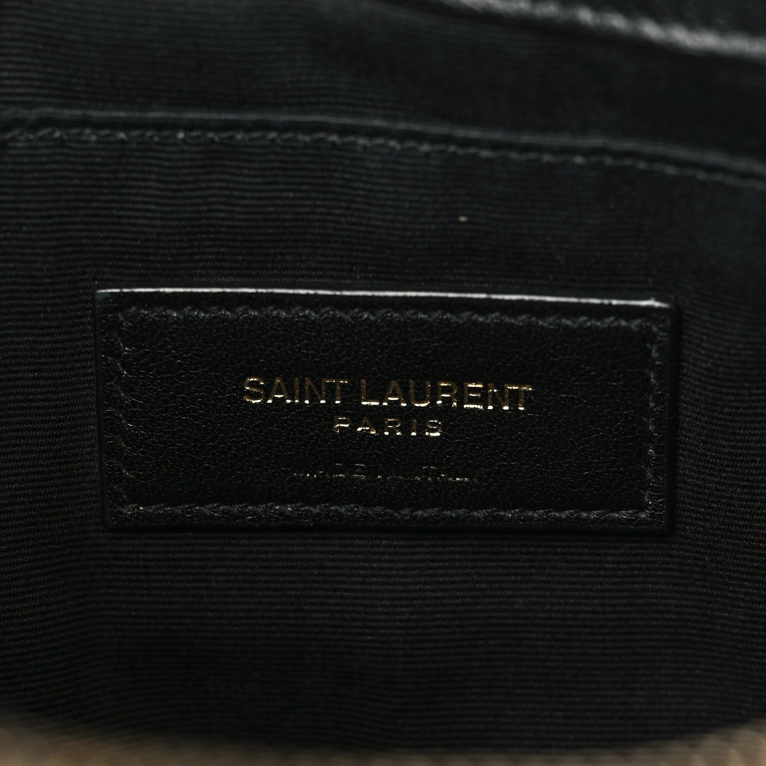 Saint Laurent Calfskin Matelasse Chevron Monogram A5 Wristlet Black 6 of 7