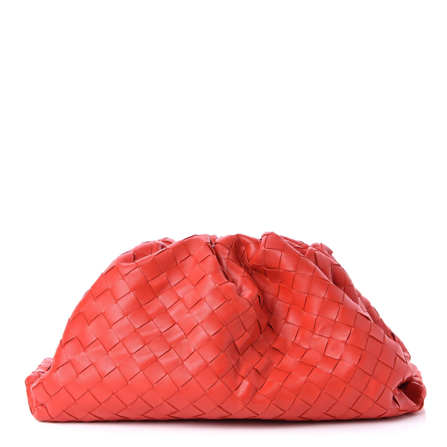 Nappa Maxi Intrecciato The Pouch Oversized Clutch Bright Red