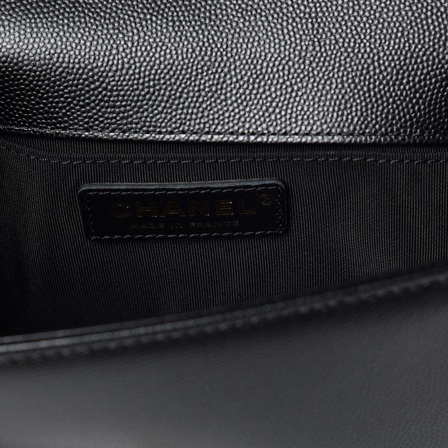 Caviar Quilted Small Boy Flap Black