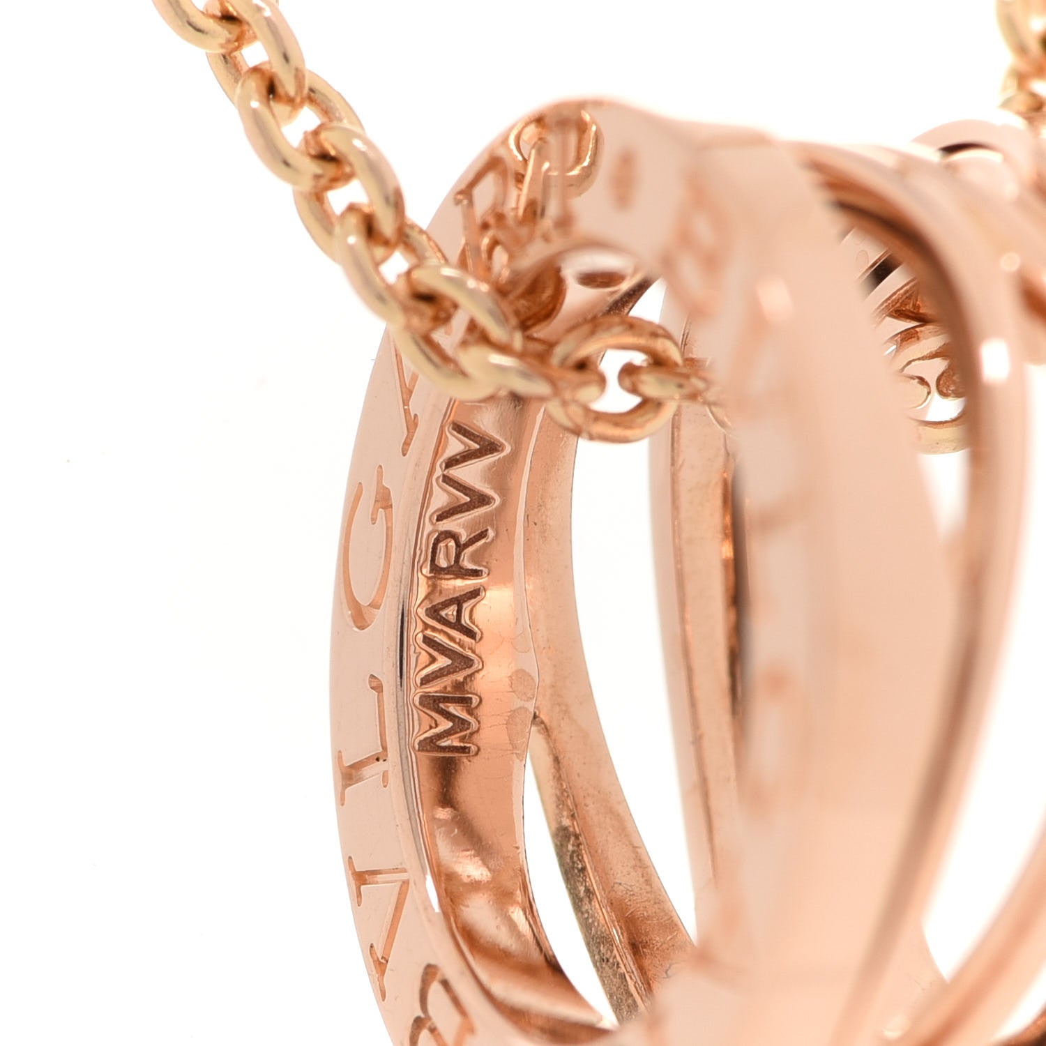 Bulgari 18K Rose Gold B.Zero1 Open Legends Pendant Necklace 8 of 9