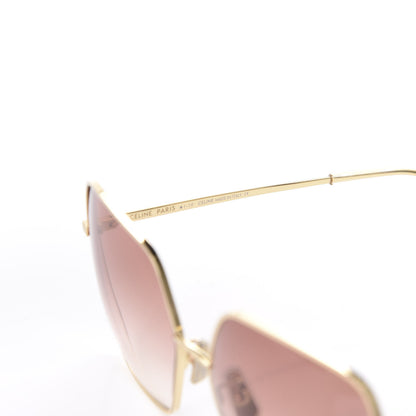 Celine Oversized Square Metal Sunglasses CL40078U Gold 6 of 7