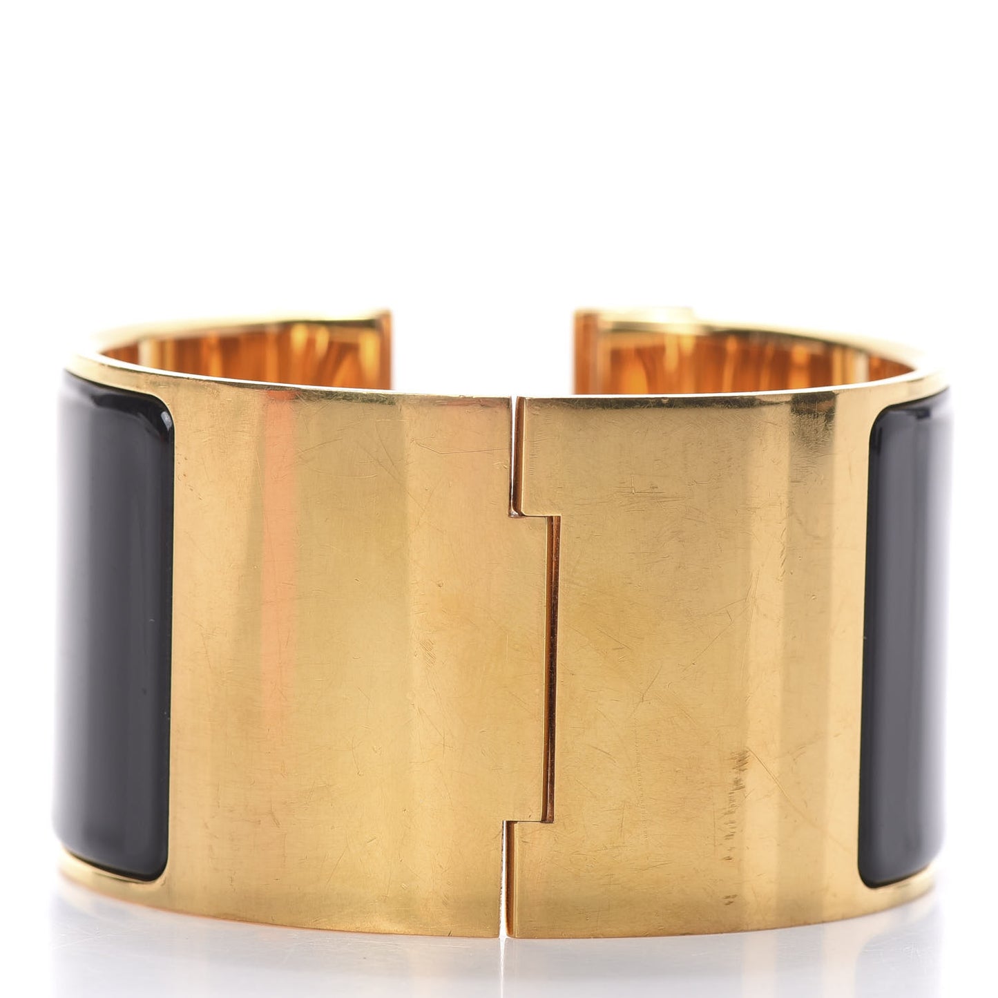 Enamel Extra Wide Clic Clac H Bracelet PM Black