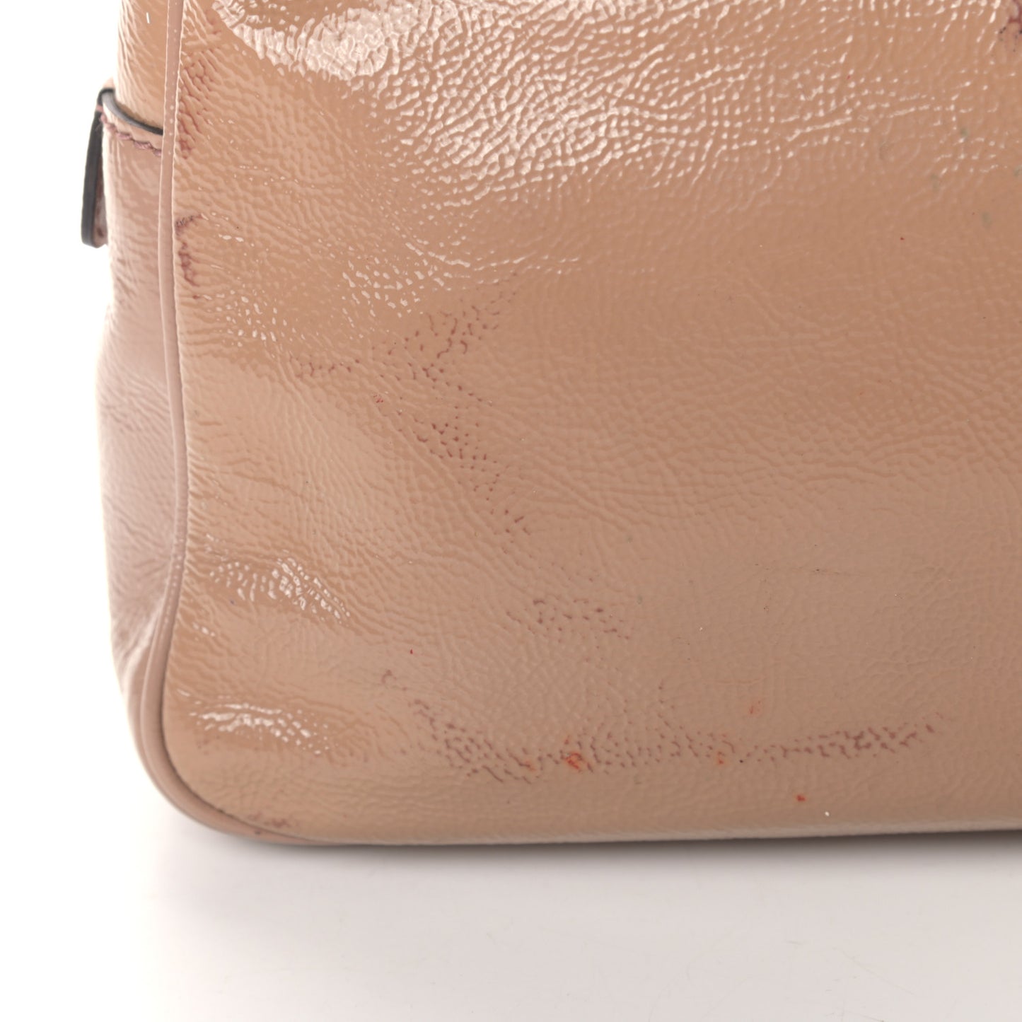 Soft Patent Small Soho Bowler Dark Cipria