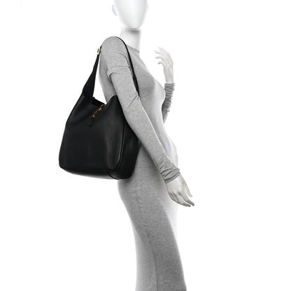 Saint Laurent Smooth Calfskin Large Le 5 A 7 Soft Hobo Black 2 of 12