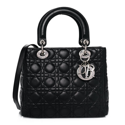 Christian Dior Lambskin Cannage Medium Lady Dior Black 1 of 18