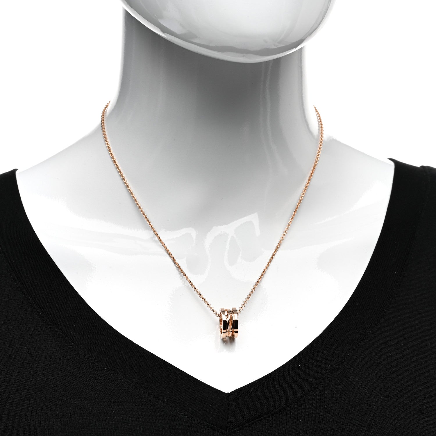 Bulgari 18K Rose Gold B.Zero1 Open Legends Pendant Necklace 2 of 5