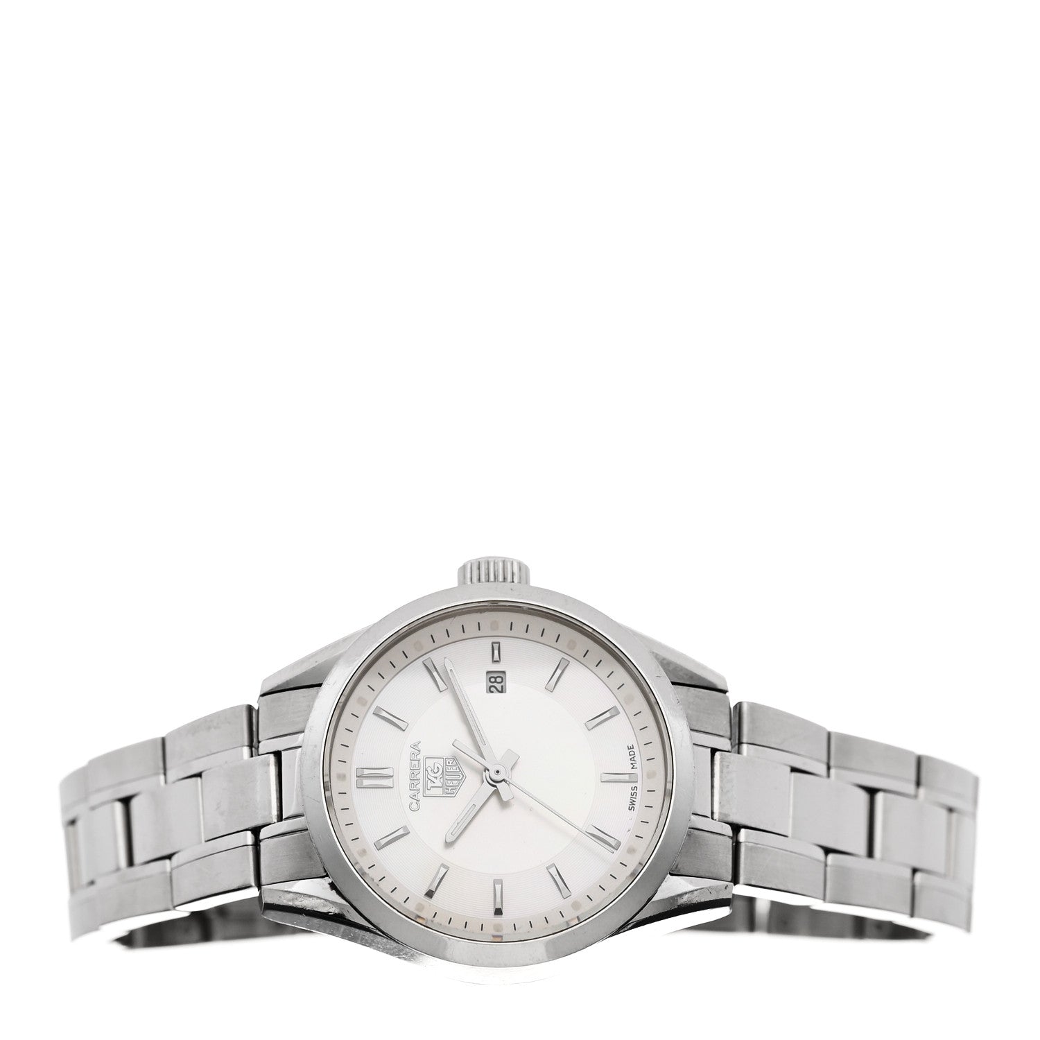 Tag Heuer Stainless Steel Mother of Pearl 28mm Carrera Lady Quartz Watch WV1415 2 of 5