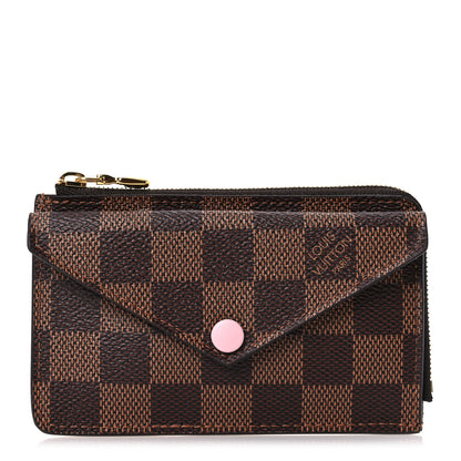 Louis Vuitton Damier Ebene Recto Verso Card Holder Rose Ballerine 1 of 8