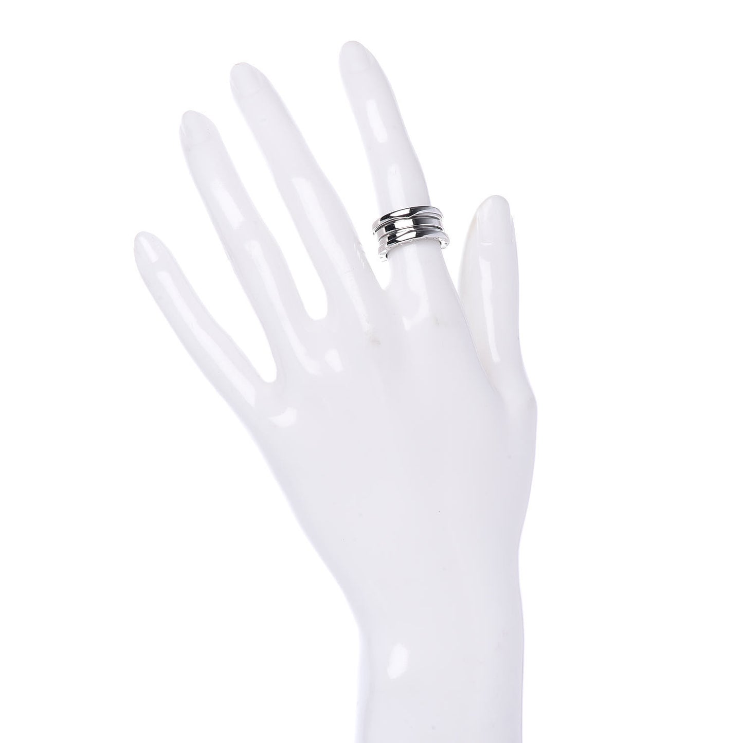 18K White Gold B.Zero1 Three-Band Ring 48 4.5
