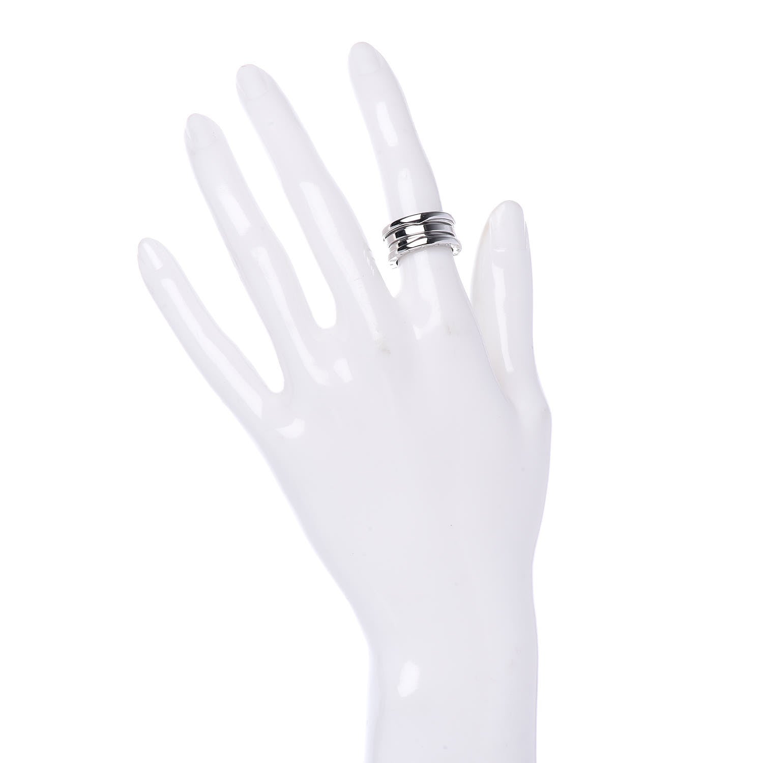 Bulgari 18K White Gold B.Zero1 Three-Band Ring 48 4.5 2 of 5