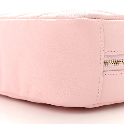 Chanel Caviar Quilted Medium Curvy Pouch Cosmetic Case Light Pink 10 of 11