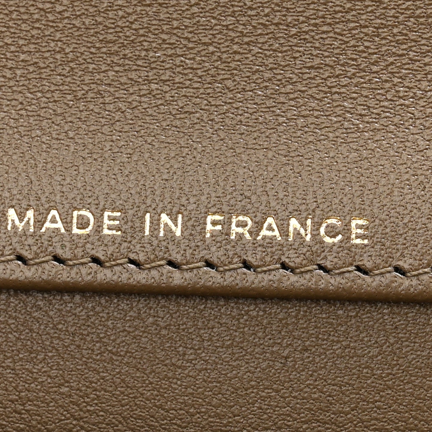 Calfskin Lizard Embossed Clutch With Chain Dark Khaki