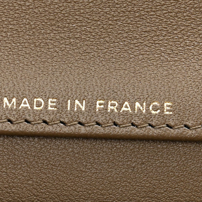 Chanel Calfskin Lizard Embossed Clutch With Chain Dark Khaki 7 of 12