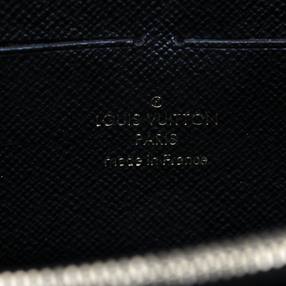 Louis Vuitton Calfskin Colored Monogram Zippy Wallet Blue Black 6 of 6