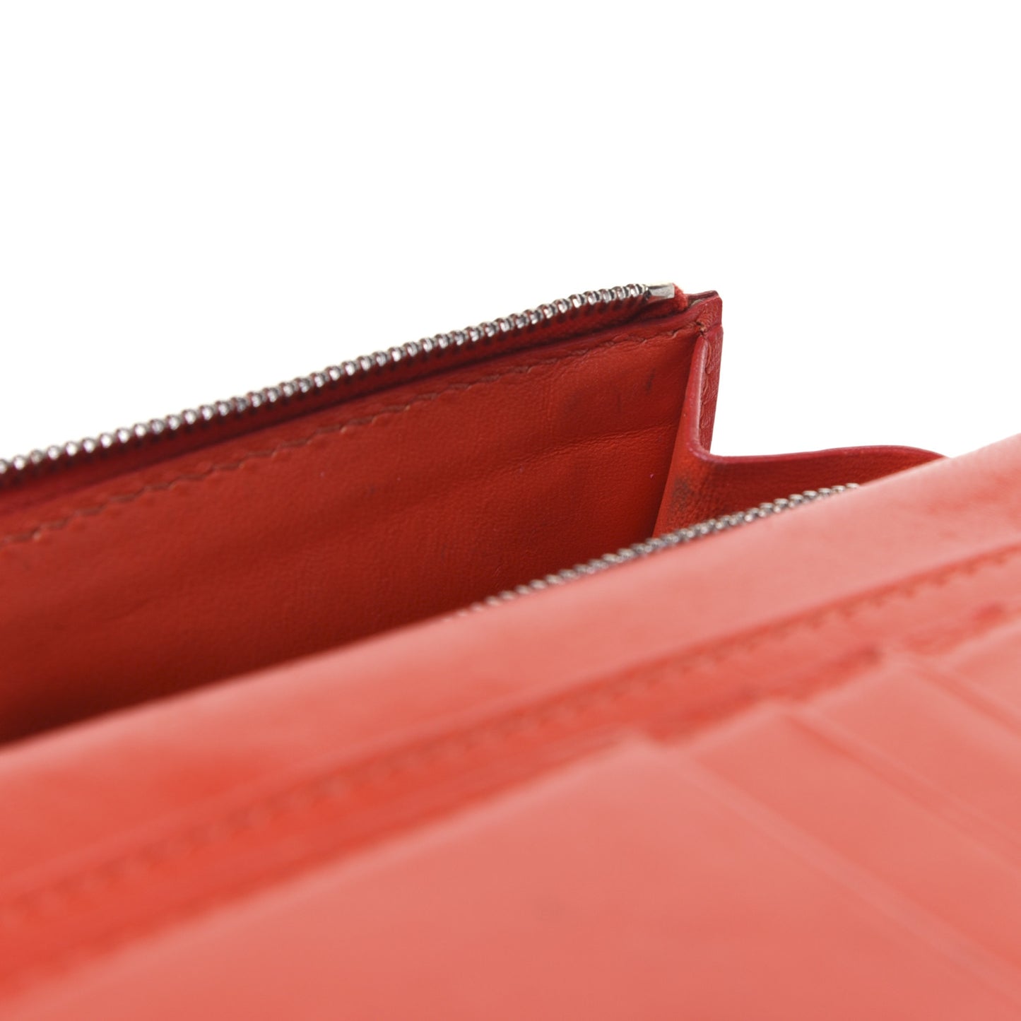 Drummed Calfskin Zip Around Organizer Wallet Dune
