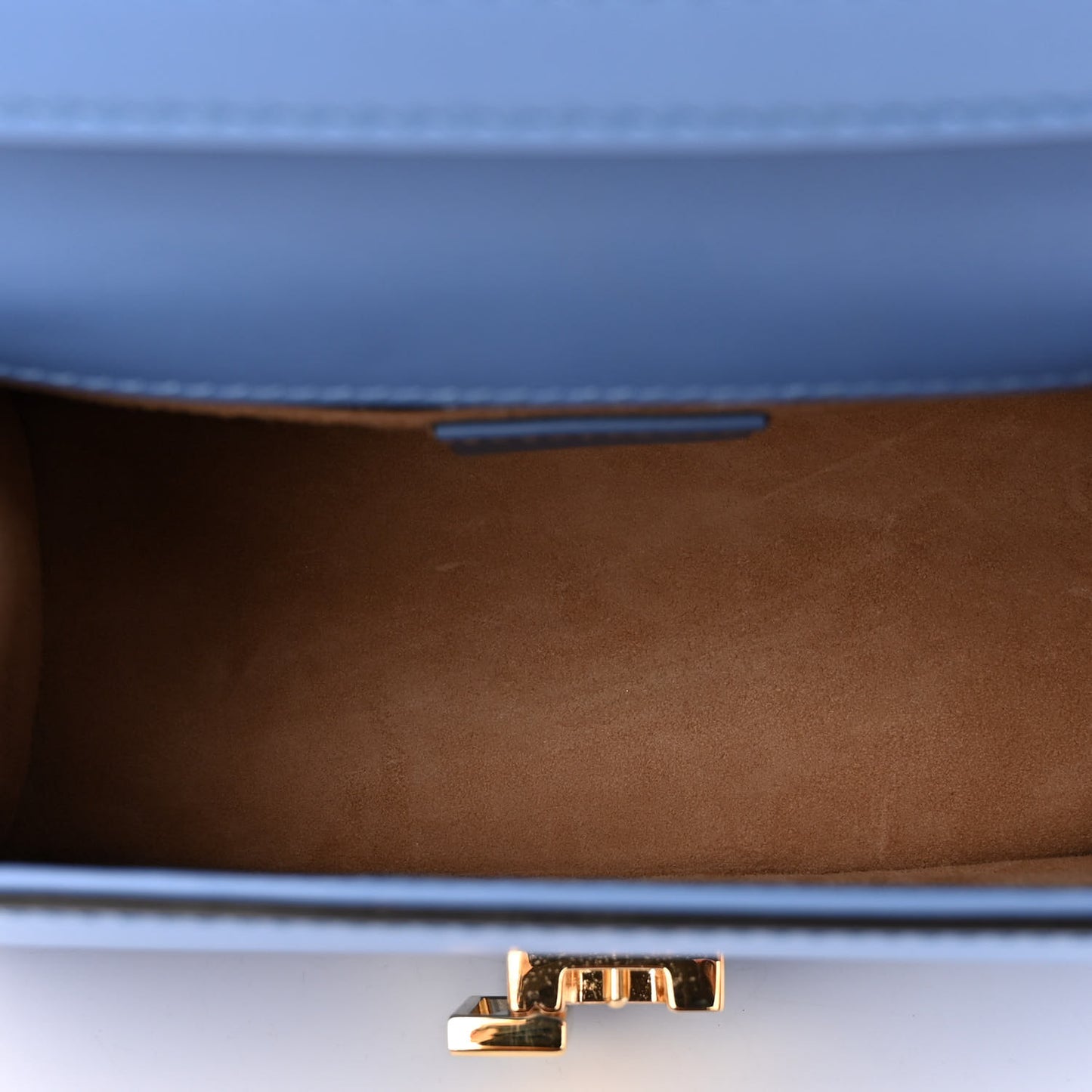 Vitello Fontanella Web Mini Sylvie Top Handle Bag Clear Sky Blue