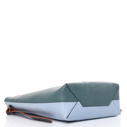 Celine Shiny Smooth Calfskin Small Twisted Cabas Green Smoke Pale Blue 4 of 13