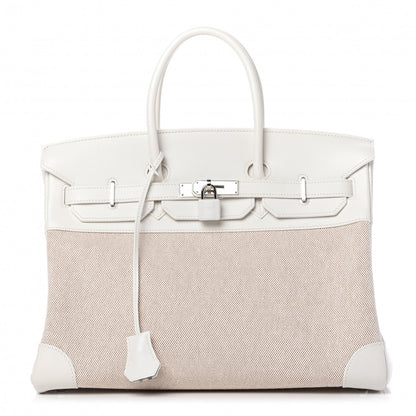 Hermes Toile Swift Birkin 35 White 1 of 9