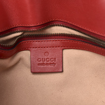 Gucci Calfskin Matelasse Small GG Marmont Shoulder Bag Hibiscus Red 6 of 10