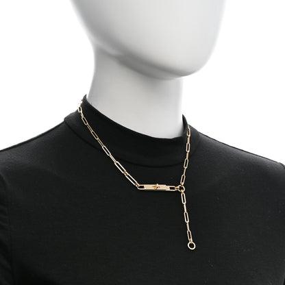 Hermes 18K Yellow Gold Diamond PM Kelly Chaine Lariat Necklace ST 2 of 6