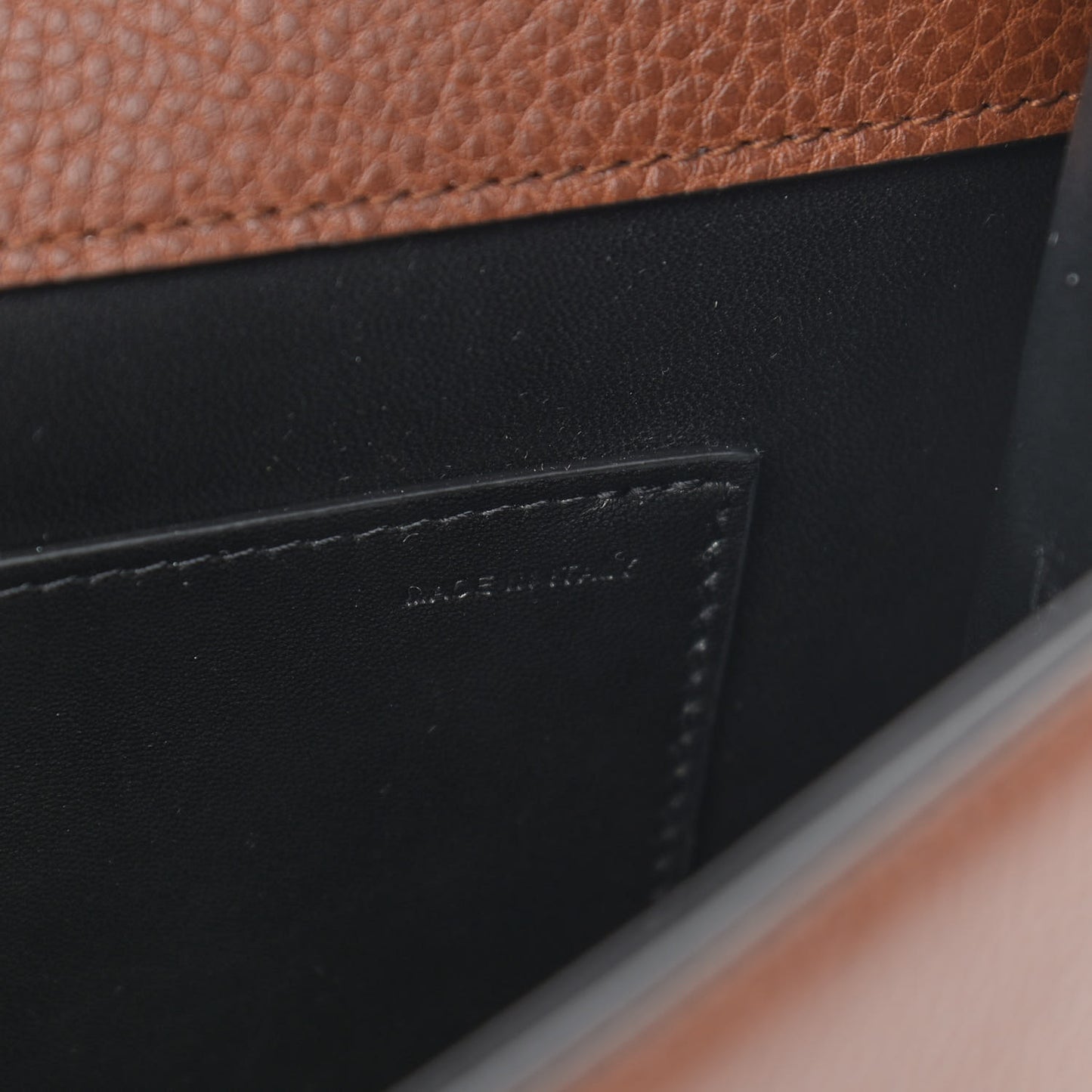 Grained Calfskin Vlogo Loco Messenger Bag Tan