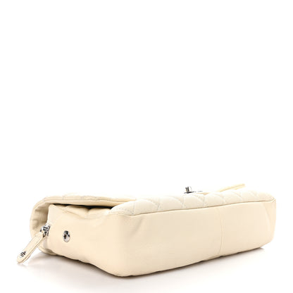 Chanel Caviar Quilted Jumbo Easy Flap Dark White 4 of 10