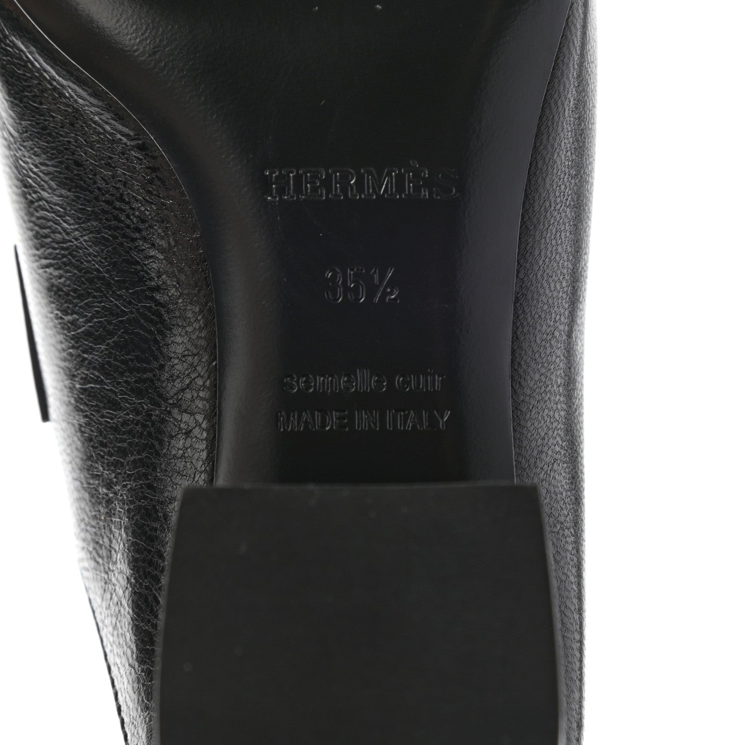 Hermes Goatskin Paradis Mules 35.5 Black 6 of 9