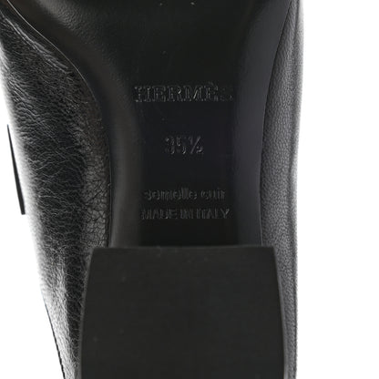 Hermes Goatskin Paradis Mules 35.5 Black 6 of 9