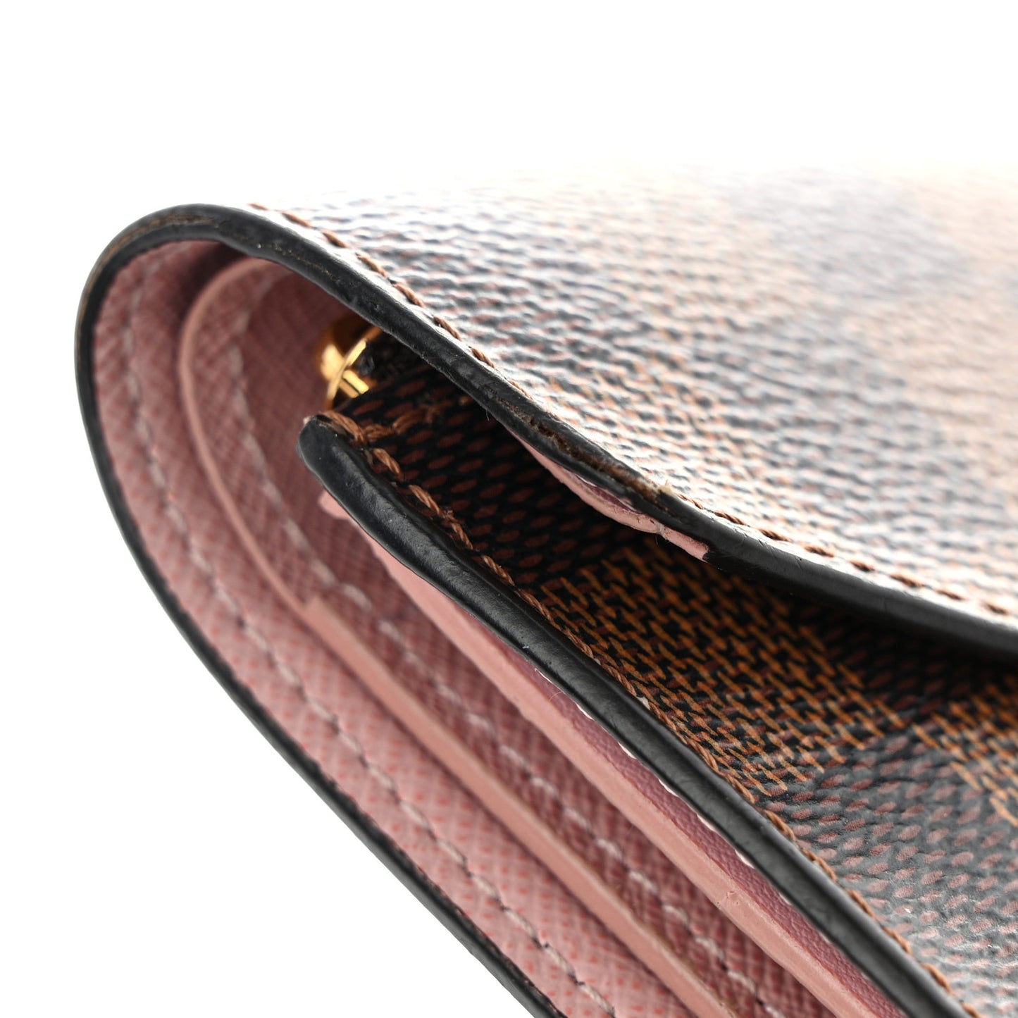 Damier Ebene Victorine Wallet Rose Ballerine