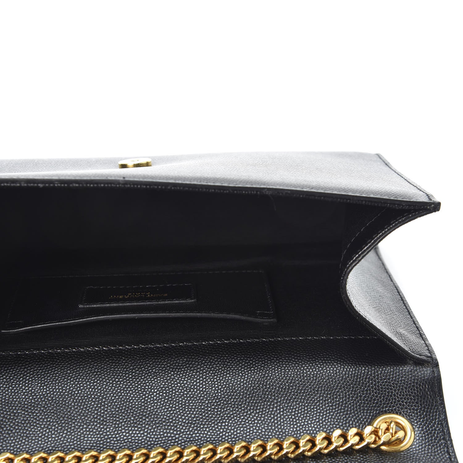 Saint Laurent Grain De Poudre Medium Classic Monogram Kate Satchel Black 4 of 9