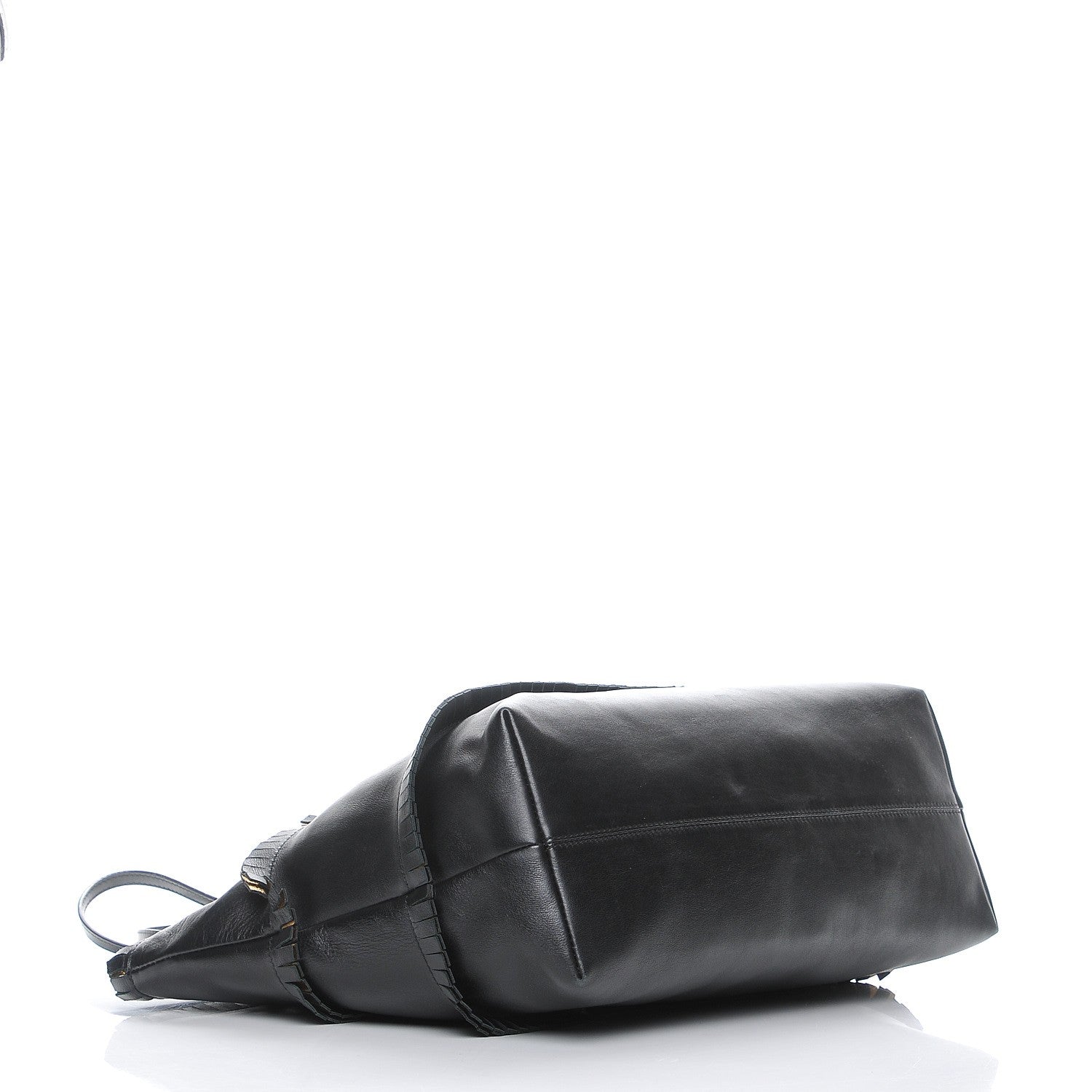 Fendi Calfskin Ruffle Roll Tote Black 4 of 7