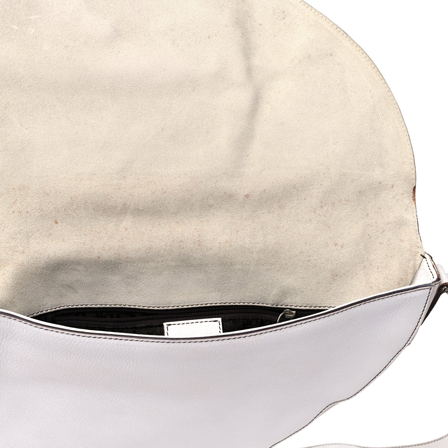 Christian Dior Calfskin Baudrier Saddle Bag White 10 of 16