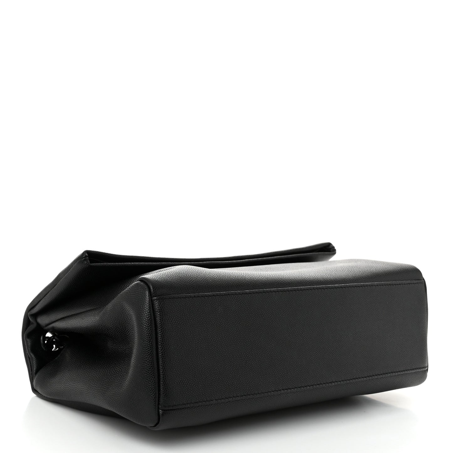 Grain De Poudre Medium West Hollywood Monogram Fold-Over Black