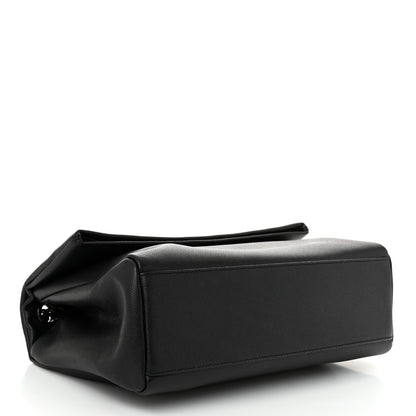 Saint Laurent Grain De Poudre Medium West Hollywood Monogram Fold-Over Black 4 of 10