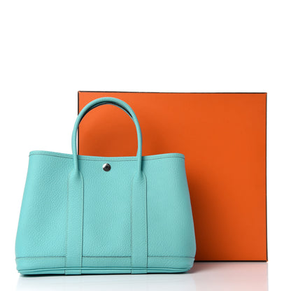 Hermes Vache Country Garden Party 30 TPM Bleu Atoll 11 of 11