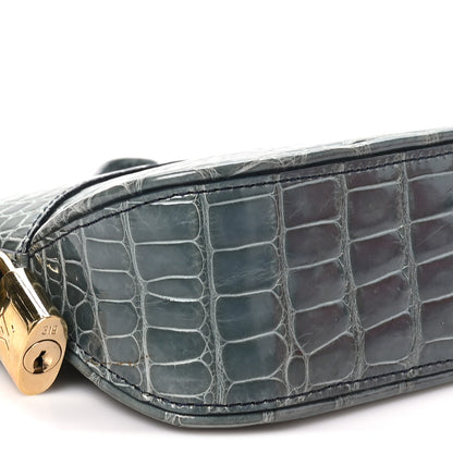 Louis Vuitton Crocodile Lockit Clutch Blue 8 of 9